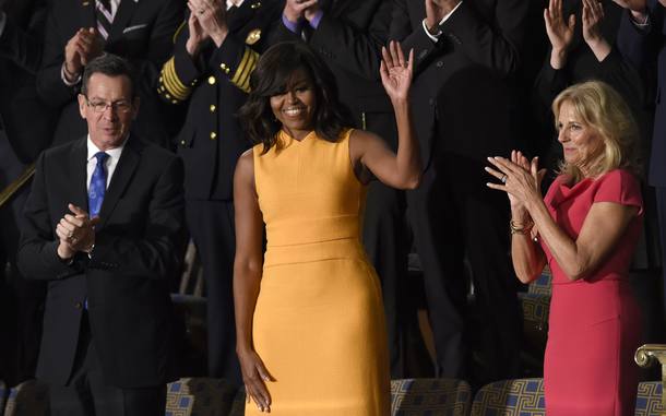 Michelle Obama vestido amarelo reprodução