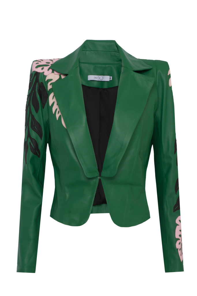 PatBO - blazer verde couro- R$5747,50