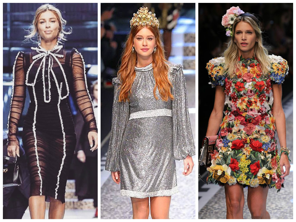Grazi Massafera, Marina Ruy Barbosa e Helena Bordon na passarela da Dolce & Gabbana (Fotos: Instagram/Reprodução)