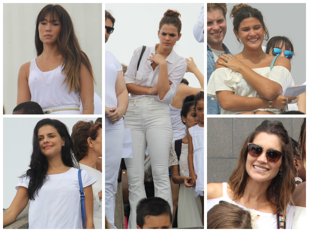 Famosas vestem branco em evento pela paz (Fotos: