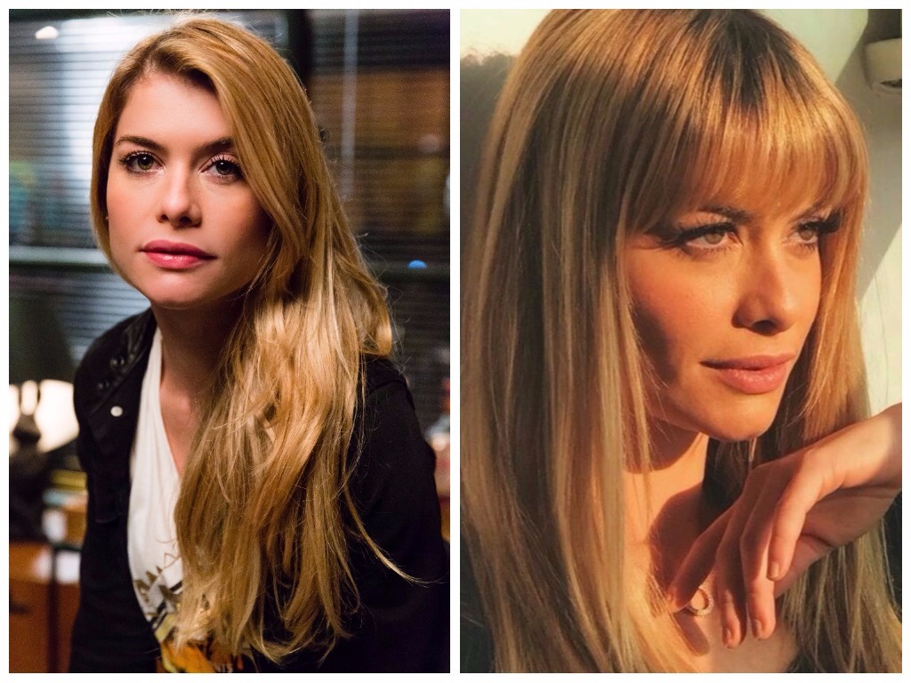 Antes e depois da Alinne Moraes (Fotos: Tata Barreto/TV Globo/Divulgação - Instagram/Reprodução)