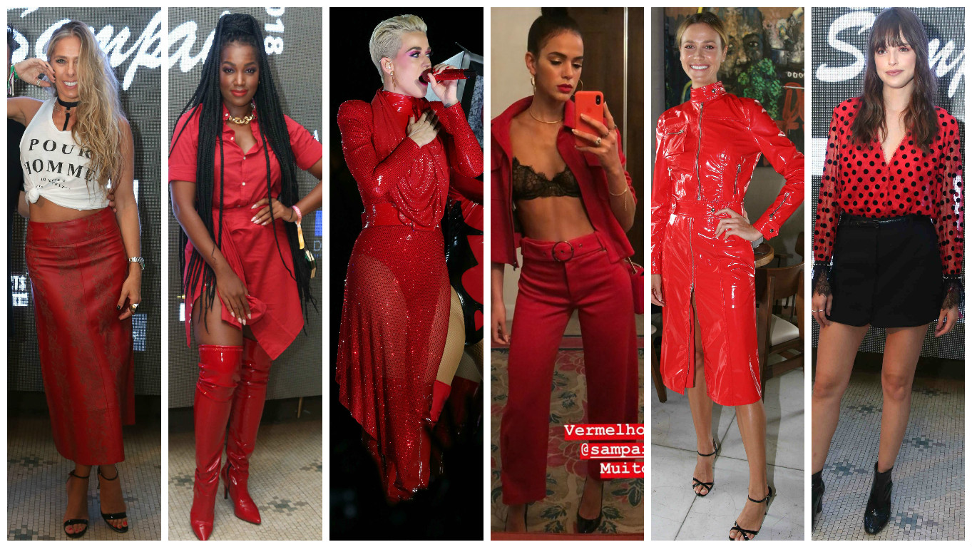 Damas de vermelho (Fotos: AgNews/Reprodução/Instagram)