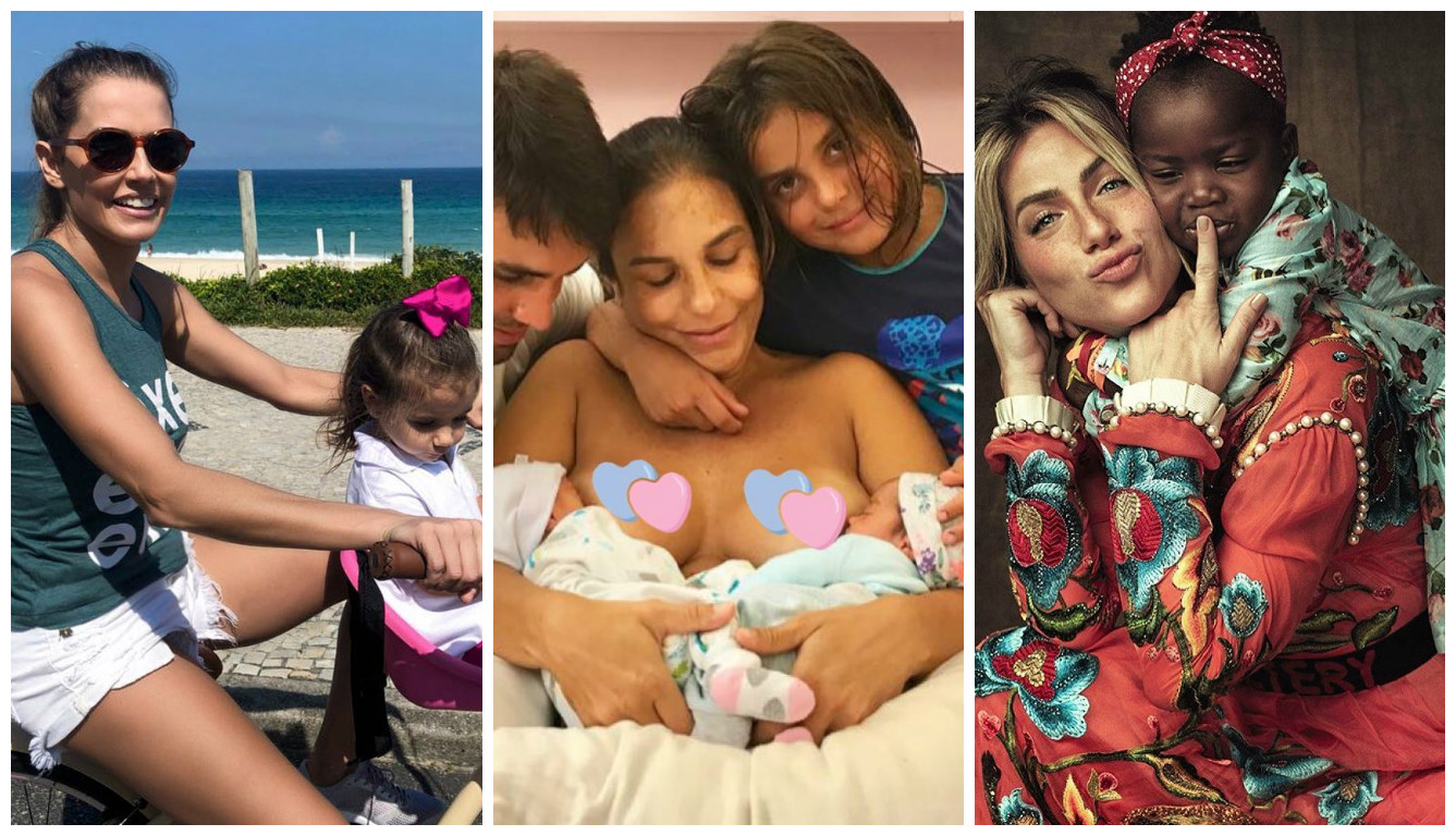 Deborah Secco, Ivete Sangalo e Giovanna Ewbank: feliz Dia das Mães (Fotos: Reprodução/Instagram)