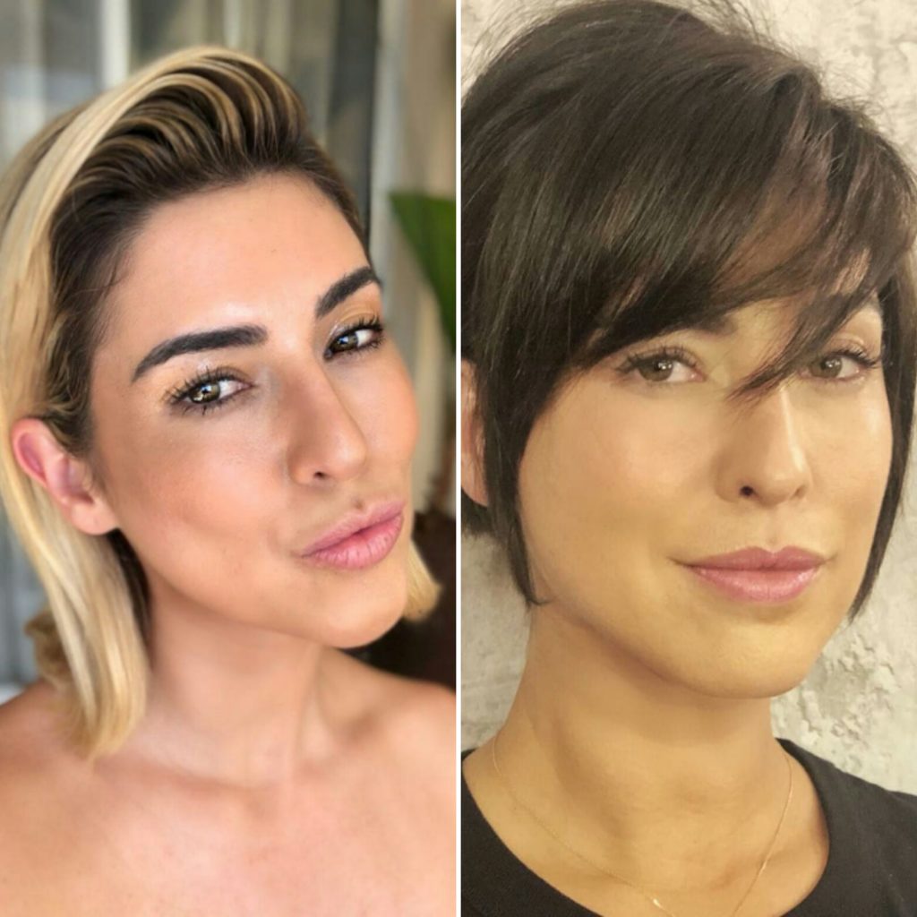 Antes e depois da Fernanda Paes Leme (Fotos: @fepaesleme/Instagram/Reprodução)