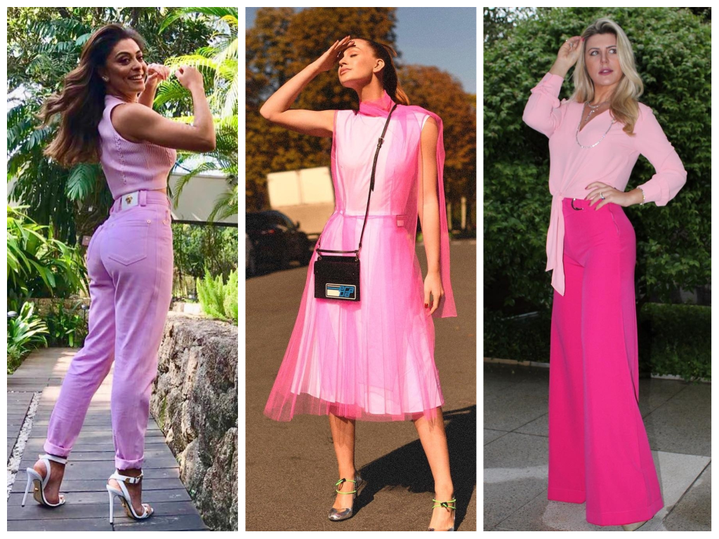 Famosas entram na tendência do look todo rosa (Fotos: Instagram/Reprodução)