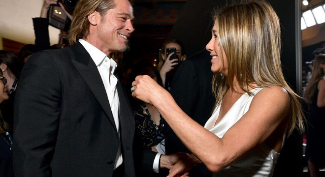 Brad Pitt e Jennifer Aniston (Foto: Reprodução/Instagram/@sagawards)
