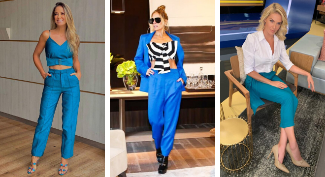 Famosas mostram como vestir calça azul (Fotos: Instagram/Reprodução - Divulgação)
