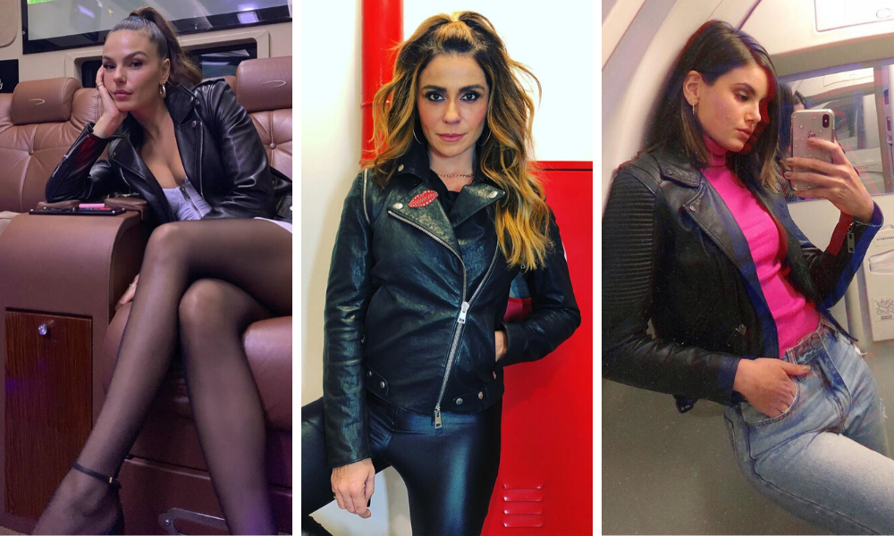 Looks das famosas com jaqueta preta (Fotos: Instagram/Reprodução)