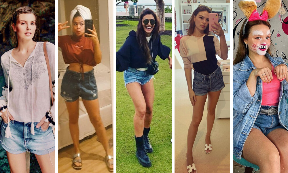 Looks das famosas com shorts jeans (Fotos: Instagram/Reprodução)
