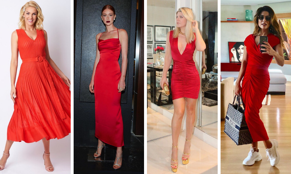 Famosas provam elegância do vestido vermelho (Fotos: Instagram/Reprodução)