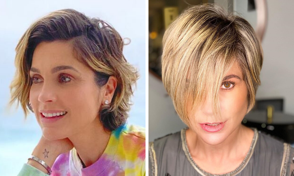 Antes e depois da Flávia Alessandra (Fotos: @flaviaalessandra/Instagram/Reprodução)