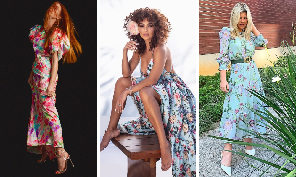 Marina Ruy Barbosa, Juliana Paes e Iris Stefanelli de vestido floral (Fotos: Reprodução/Instagram)