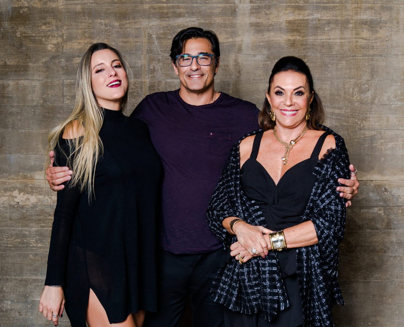 Sasha Luhanna, Luciano e Beth Szafir (Foto: Divulgação/Canal E! Entertainment)