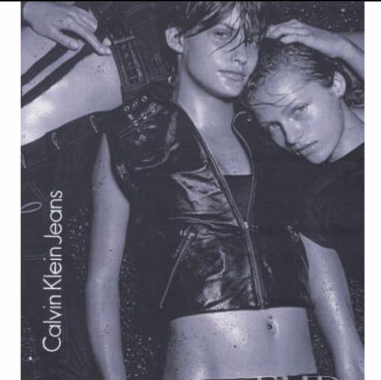 Carol Francischini na campanha da Calvin Klein, aos 14 anos (Foto: Divulgação/Joy Management)