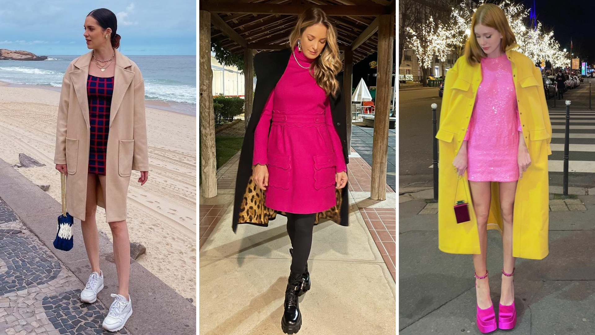 Famosas usam vestido com casaco (Fotos: Instagram/Reprodução)