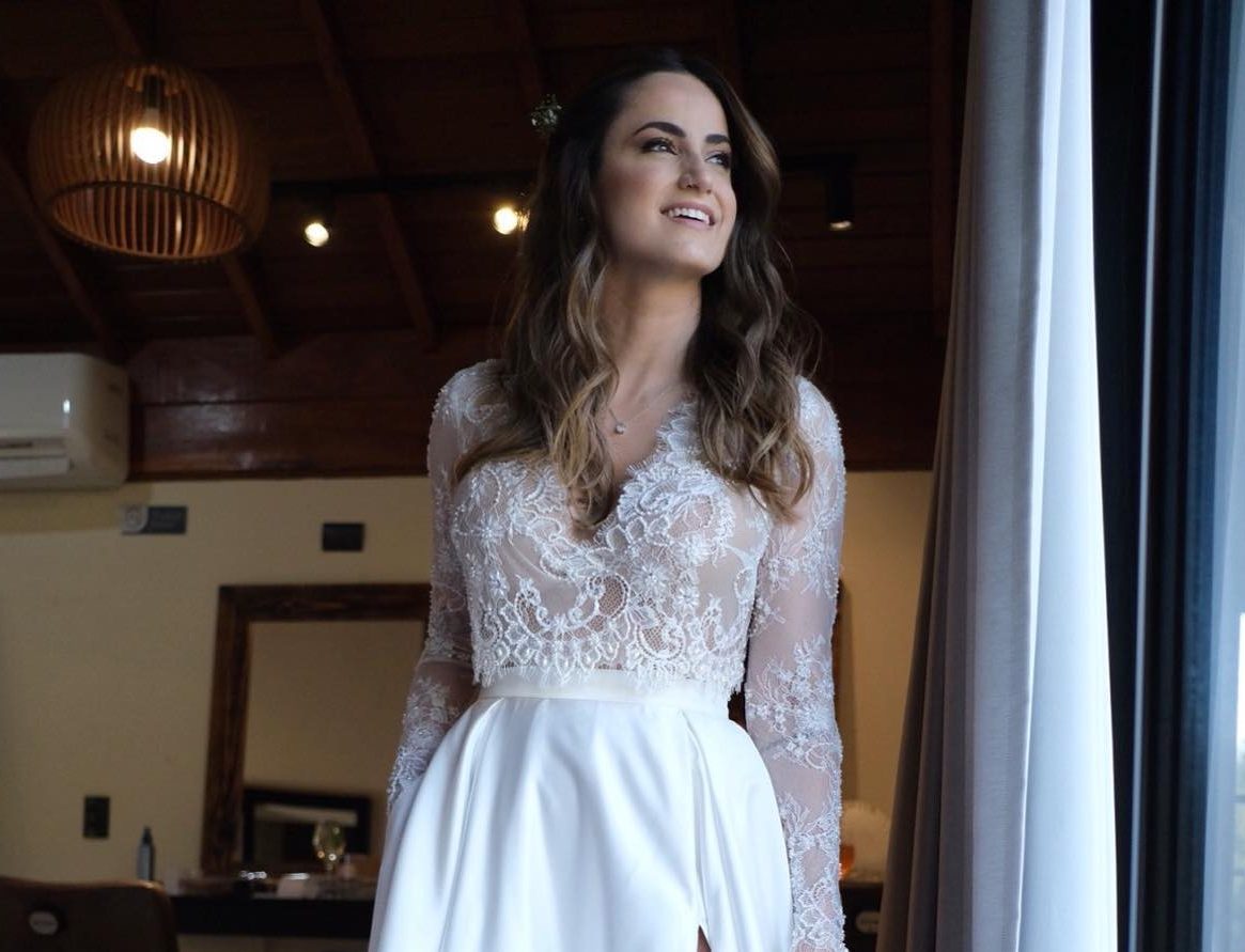 Vestido de noiva Mari Palma (Foto: Reprodução/Instagram/@helensallesdressmaker)