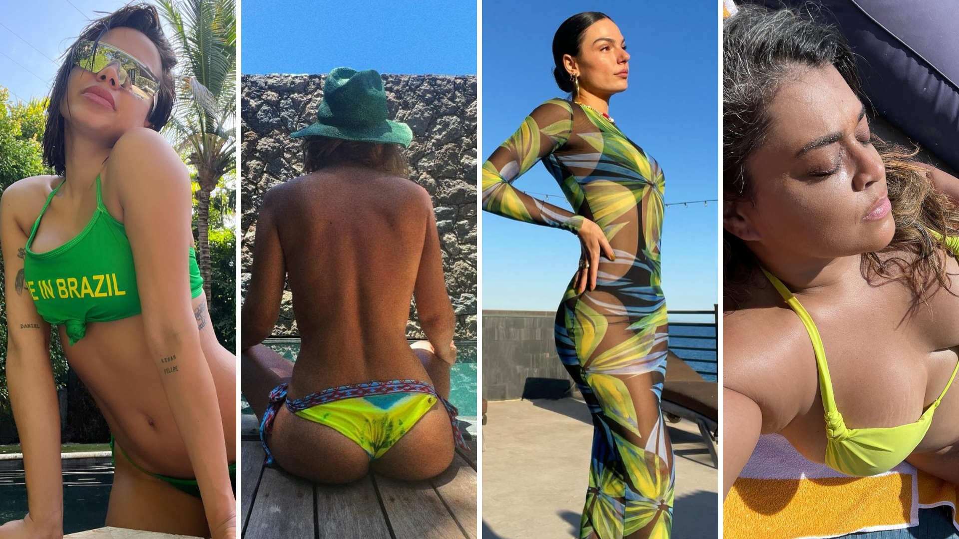 Famosas com moda praia da Copa (Foto: Instagram/Reprodução)