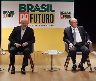 Lula e Alckmin no enconto em Bras~ilia (Foto: Reprodução/Youtube)
