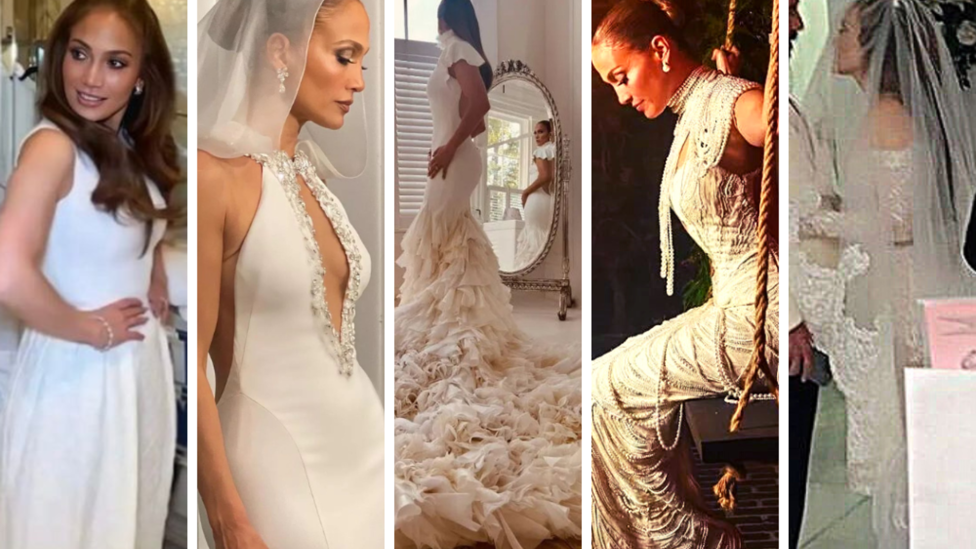 Os vestidos de noiva da J.Lo (Foto: Reprodução/Instagram)