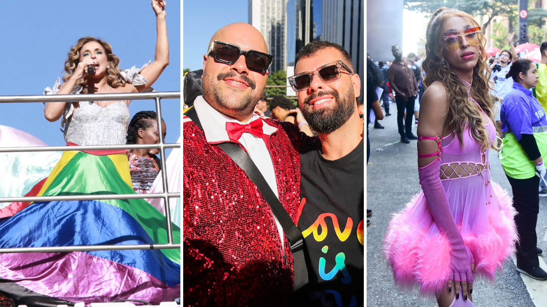 Famosos na Parada LGBTQIA+ (Foto: Brazil News)