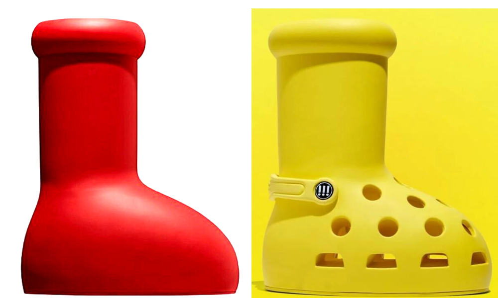 As duas versões das big boots: vermelha e amarela (Foto: Reprodução)